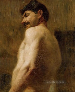 アンリ・ド・トゥールーズ・ロートレック Painting - ポスト印象派の裸の男の胸像 アンリ・ド・トゥールーズ・ロートレック